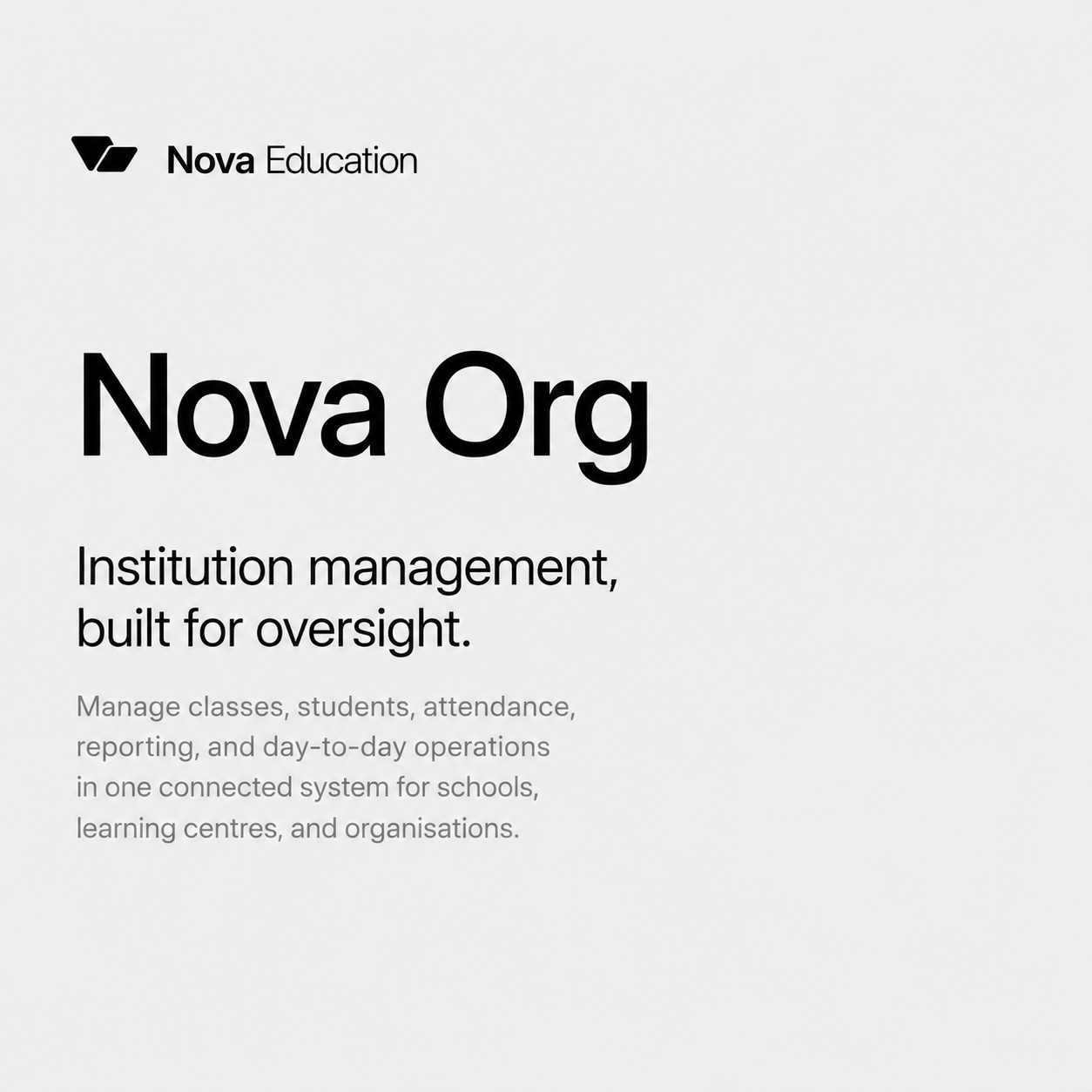 Nova Org overview